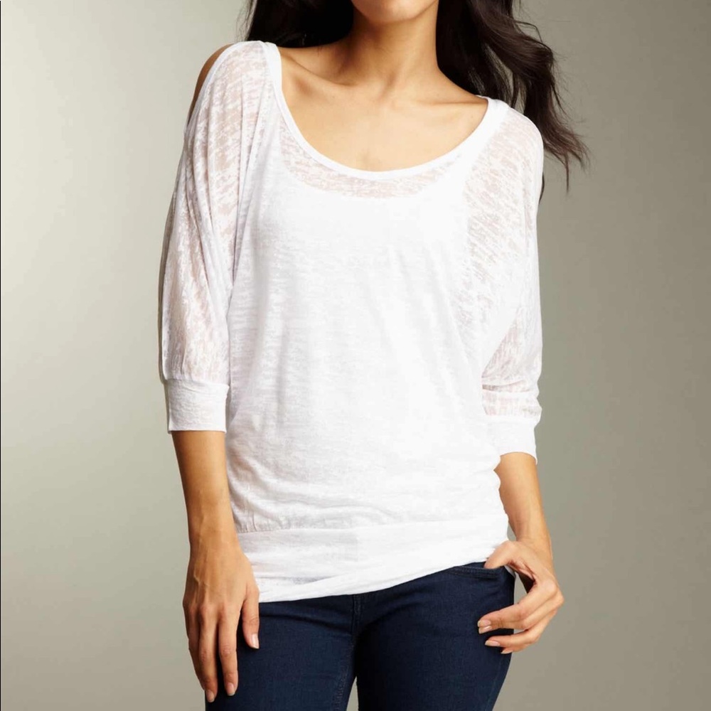 Tart White Burnout Top